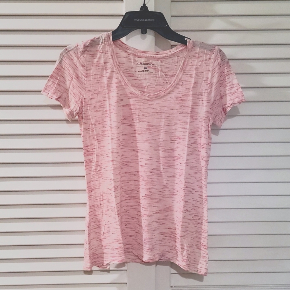 G.H. Bass & Co XS Pink Loose Fit Tee